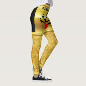 Bowlingball und Buttone mit dem Wort STRIKEOLOGIST Leggings (Rechts)