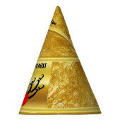 Bowlingball und Buttone mit dem Wort STRIKEOLOGIST Partyhütchen (Rechts)