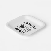 Bowlingball und Buttone Pappteller (Gewinkelt)