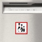 Bowlingball und Buttone personalisiert Magnet (In Situ (Geschirrspüler))