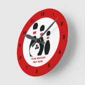 Bowlingball und Buttone Runde Wanduhr (Winkel)