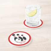 Bowlingball und Buttone Sandstein Untersetzer (Seite)