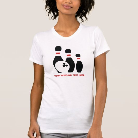 Bowlingball und Buttone T-Shirt (Vorderseite)