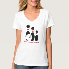 Bowlingball und Buttone T-Shirt