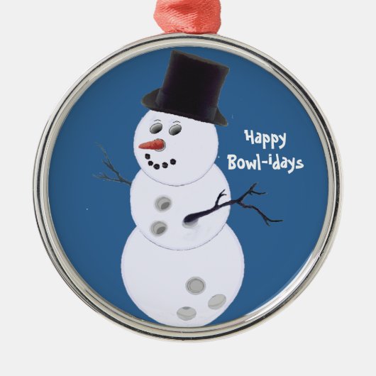 Bowlingbowlers-Weihnachtsgeschenk-Verzierung Keramik Ornament (Vorne)