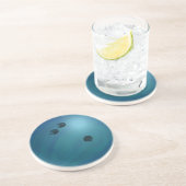 Bowlingkugel Blau Sandstein Untersetzer (Seite)