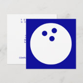 Bowlingkugel: Farbe individuell anpassbar Einladung (Vorne/Hinten)