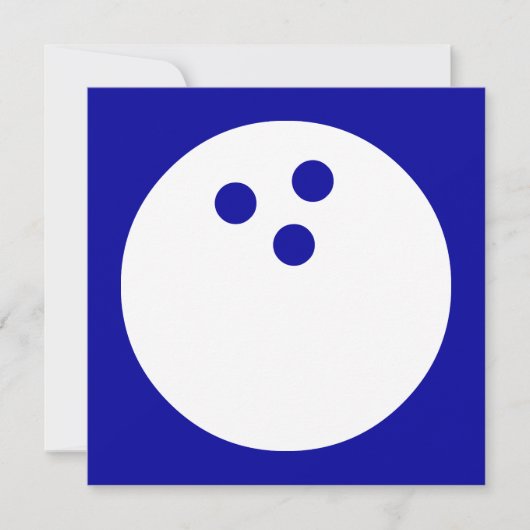 Bowlingkugel: Farbe individuell anpassbar Einladung (Vorderseite)