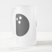 Bowlingkugel Mattglas Bierglas (Vorderseite Links)