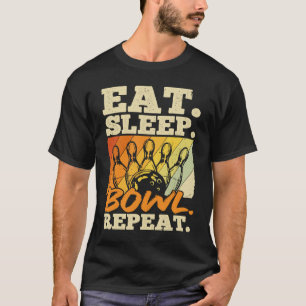 Bowlingkugel Pin Bowler Strike Bowling-Mannschaft  T-Shirt