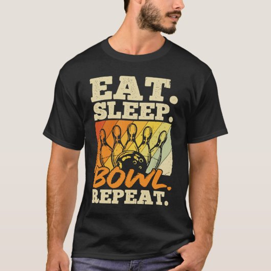 Bowlingkugel Pin Bowler Strike Bowling-Mannschaft T-Shirt (Vorderseite)