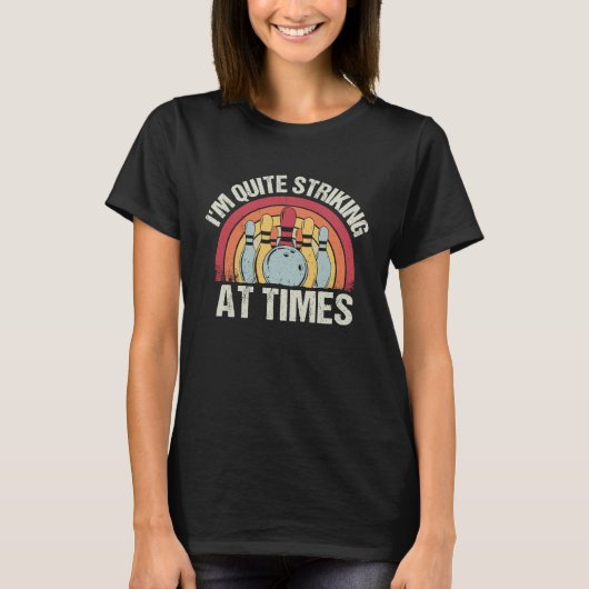 Bowlingkugel Pin Bowler Strike Team Bowlingbahn T-Shirt (Vorderseite)