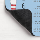Bowlingkugel-Pin-Design 2025 Kalender-Mauspad Mousepad (Ecke)