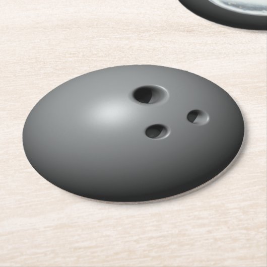 Bowlingkugel runder Untersetzer (Angewinkelt)