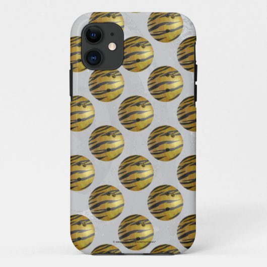 Bowlingkugel Tiger Gelb Case-Mate iPhone Hülle (Rückseite)