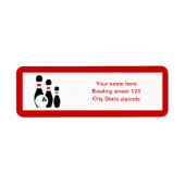 Bowlingkugel und Buttone in Schwarz (Vorne)