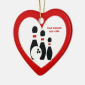 Bowlingkugel und Buttone in Schwarz Keramik Ornament (Links)