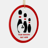 Bowlingkugel und Buttone in Schwarz Keramikornament (Rechts)