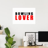 Bowlingliebhaber Poster (Heimbüro)