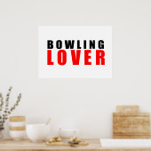 Bowlingliebhaber Poster (Küche)