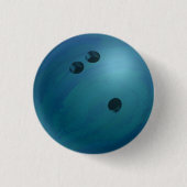 Bowlings-Ball-Blau Button (Vorderseite)