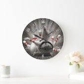 Bowlings-Ball-Button-Mann-Höhlen-Wand-Uhr Große Wanduhr (Zuhause)