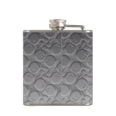 Bowlings-Ball Chrom Blick-Muster Personalizable Flachmann (Rückseite)