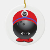 Bowlings-Ball Keramikornament (Vorne)