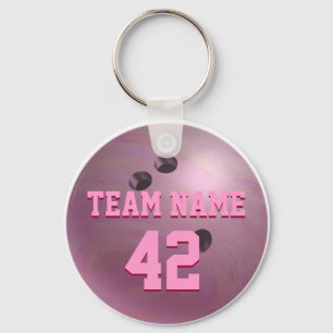 Bowlings-Ball-Rosa Schlüsselanhänger