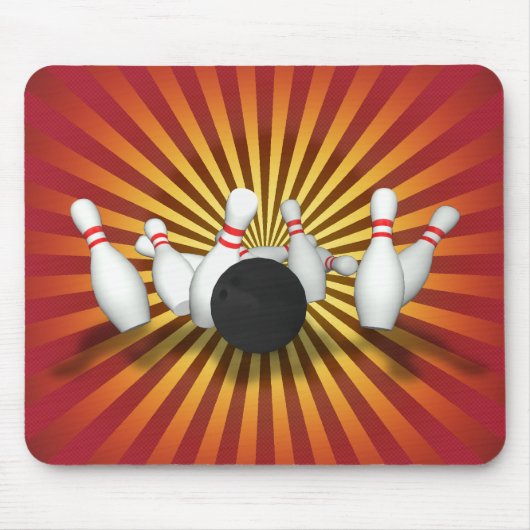 Bowlings-Ball u. Buttone: Modell 3D: Mousepad (Vorne)