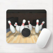 Bowlings-Ball u. Buttone: Modell 3D: Mousepad (Mit Mouse)