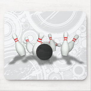 Bowlings-Ball u. Buttone: Modell 3D: Mousepad