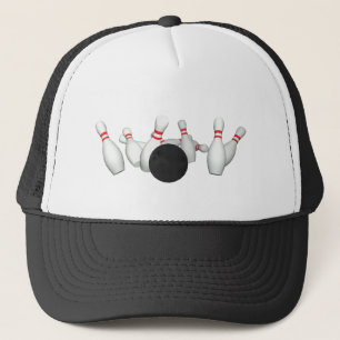 Bowlings-Ball u. Buttone: Modell 3D: Truckerkappe
