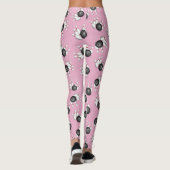 Bowlings-Ball und Button-Muster-Rosa-Leggings Leggings (Rückseite)