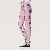 Bowlings-Ball und Button-Muster-Rosa-Leggings Leggings (Links)