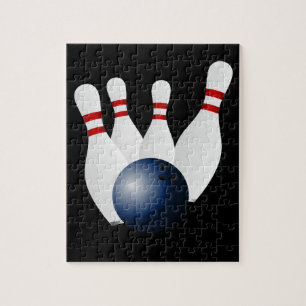 Bowlings-Ball-und Button-Puzzlespiel Puzzle