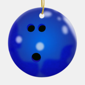 Bowlings-Ball-Verzierung (blau) Keramikornament