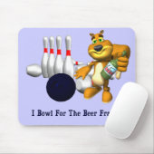 Bowlings-Bier-Rahmen Mousepad (Mit Mouse)