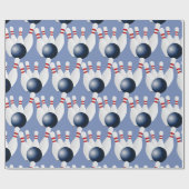 Bowlings-Button-Bowlings-Ball-Druck Geschenkpapier (Flach)