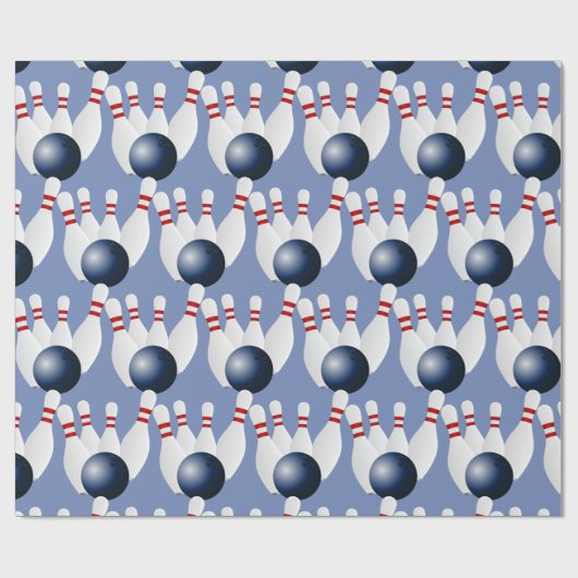 Bowlings-Button-Bowlings-Ball-Druck Geschenkpapier (Flach)