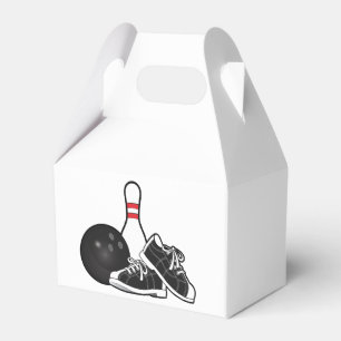 Bowlings-Buttone und Ball Geschenkschachtel