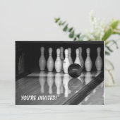 Bowlings-Ereignis-Einladung Einladung (Stehend Vorderseite)