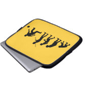 Bowlings-Evolution von Mann zu Bowler Laptopschutzhülle (Vorne Knopf)