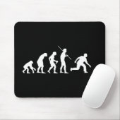 Bowlings-Evolution von Mann zu Bowler Mousepad (Mit Mouse)