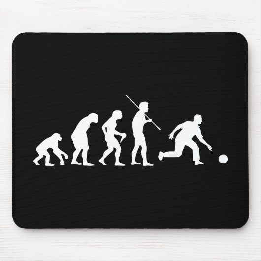 Bowlings-Evolution von Mann zu Bowler Mousepad (Vorne)