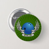 Bowlings-Flügel-Knopf Button (Vorne & Hinten)