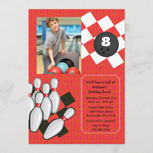 Bowlings-Foto-Einladung Einladung