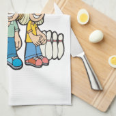 Bowlings-Freunde Geschirrtuch (Viertel Falte)