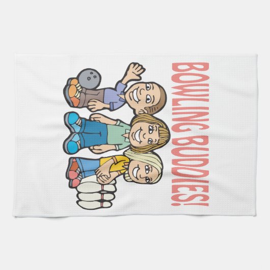 Bowlings-Freunde Geschirrtuch (Horizontal)