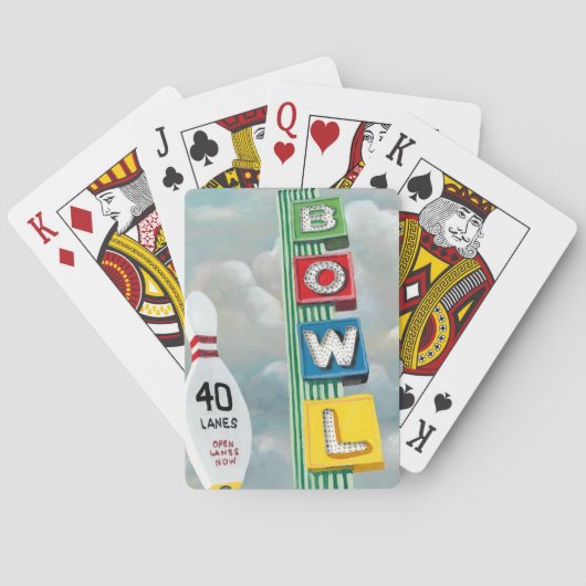 Bowlings-Gassen-Grafik Spielkarten (Rückseite)